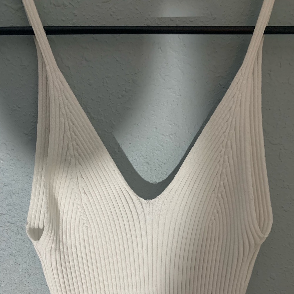 Solid Ribbed Knit Sweater Dress - Picture 5 of 6